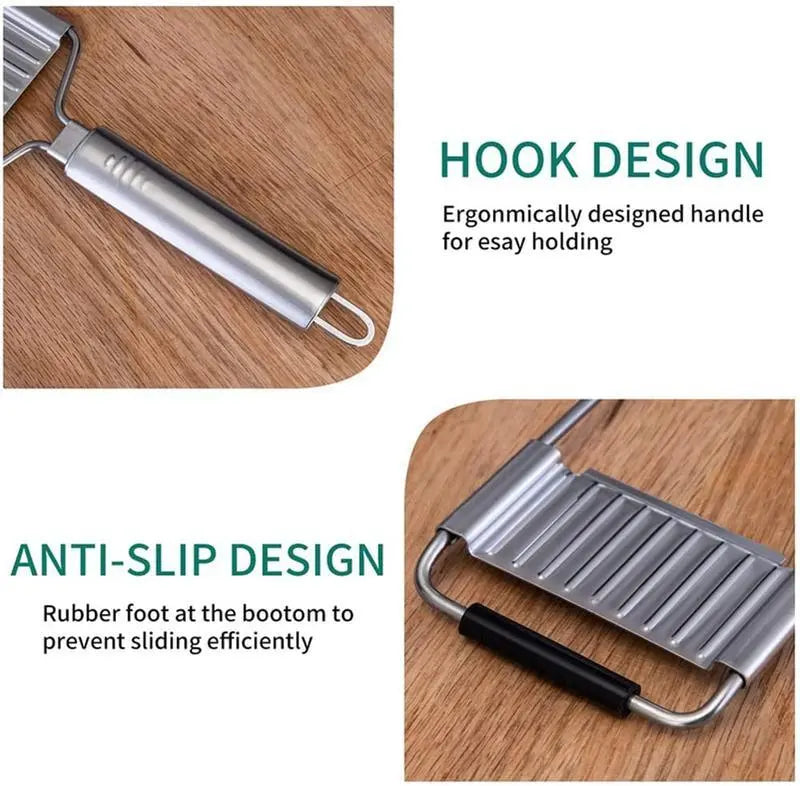 JASISS Stainless Steel 4-in-1 Multi-Purpose Kitchen Vegetable Slicer Veggie Chopper Grater Set - 4 Adjustable Blades, Kitchen Utensils & Gadgets, Christmas/New Year Gift,sohochic