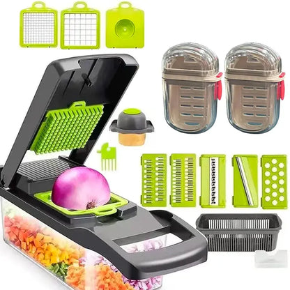 14 in 1 Multifunctional Vegetable Chopper, Garlic Chopper, Onion Potato Grater,Vegetable Cutting Machine,Kitchen Accessories Utensils