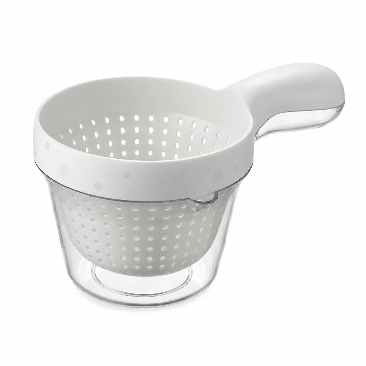 Double Layer Perforated Colander Basket - 1 Count Kitchen Utensil with Handle, Single-Hand Operation, Efficient Drainage for Washing Veg and Draining Fruits/Vegetables,sohochic
