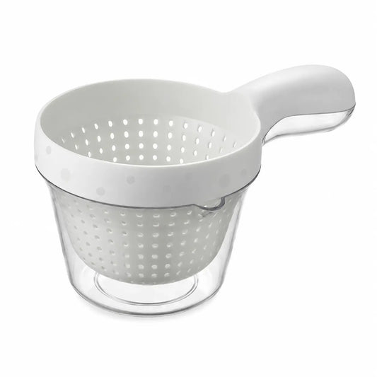 Double Layer Perforated Colander Basket - 1 Count Kitchen Utensil with Handle, Single-Hand Operation, Efficient Drainage for Washing Veg and Draining Fruits/Vegetables,sohochic