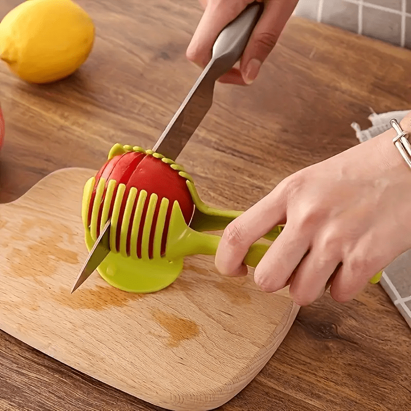 1pc Multifunctional ABS Plastic Vegetable And Egg Slicer - Uncharged Kitchen Gadget for Cutting Tomatoes, Potatoes, Apples, Lemons - Ideal for Valentine'S Day, Women'S Day, Labor Day, Oktoberfest, Ramadan - Food Contact Safe