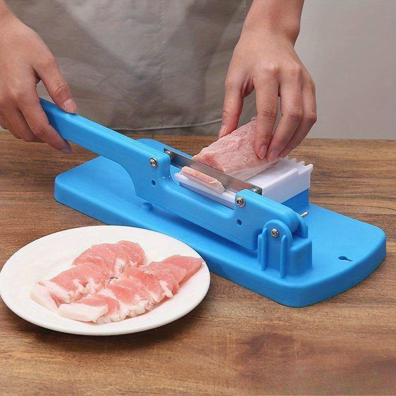 1pc Versatile Food Slicer - Easy Assembly, Detachable for Frozen Meat, Potatoes, Bananas, Apples & More - Uncharged, Battery-Free - Ideal for Home Kitchen Use, Slicing And Dicing