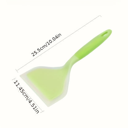 One Random Multi-functional Silicone Spatula in 4 Colors - Non-stick and Heat-resistant, Suitable for Cooking, Stirring and Barbecuing - Perfect for Making Pancakes, Steaks and Barbecue Food