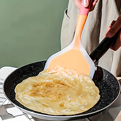 One Random Multi-functional Silicone Spatula in 4 Colors - Non-stick and Heat-resistant, Suitable for Cooking, Stirring and Barbecuing - Perfect for Making Pancakes, Steaks and Barbecue Food