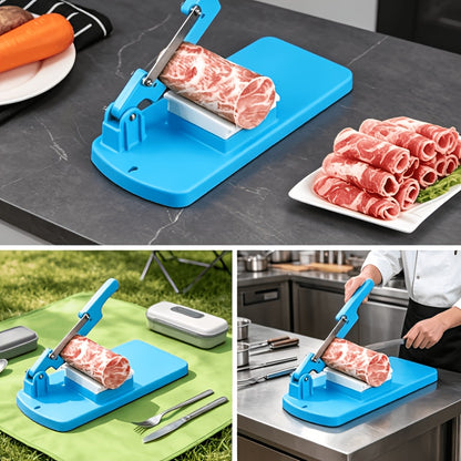 1pc Versatile Food Slicer - Easy Assembly, Detachable for Frozen Meat, Potatoes, Bananas, Apples & More - Uncharged, Battery-Free - Ideal for Home Kitchen Use, Slicing And Dicing