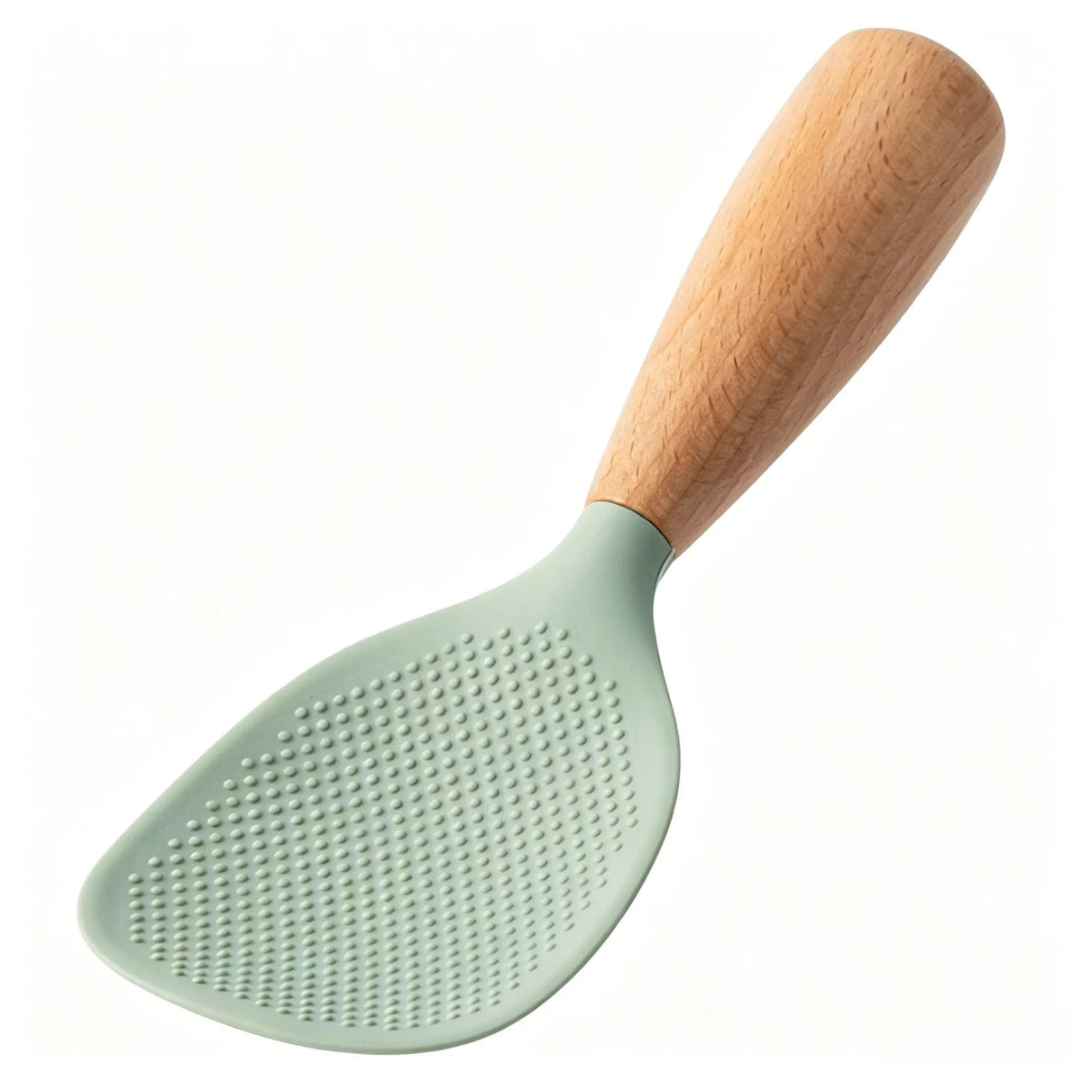 3 PCS Silicone Spoon with Wooden Handle, Heat-Insulation & Heat-Resistant Multifunctional Spatula Spoon for Rice Cooker, Practical Kitchen Tool for Home & Restaurant, Kitchen Cooking Accessories, Wooden Cooking Tools, Kitchen Utensils-YY1