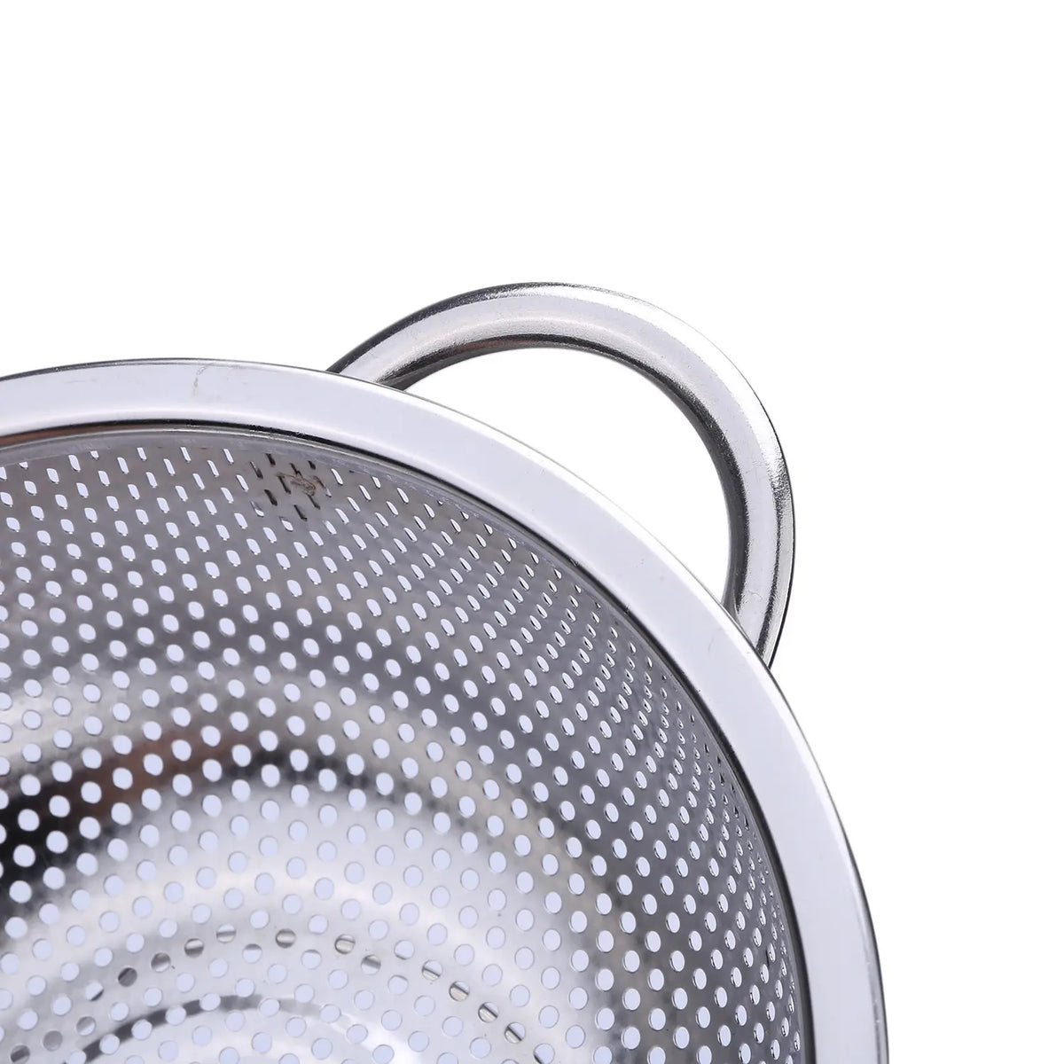 Stainless Steel Colander Basket with Pasta Drain Handle, Perforated Draining Strainer for Kitchen Rice Fruit Wash Basket Stowing & Tidying Car Interior Accessories,sohochic